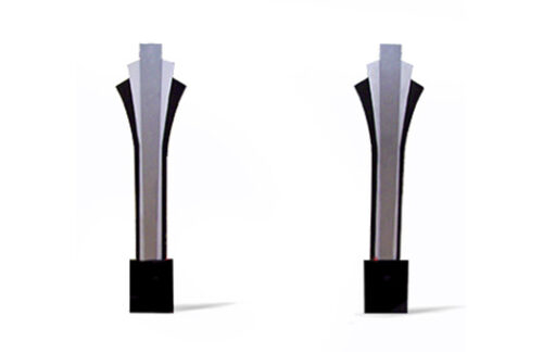 Art Deco Column, Black/White