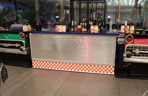 50's Diner Quilted Bar, 8ft