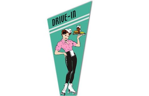 1950's Car Hop Teal Prop