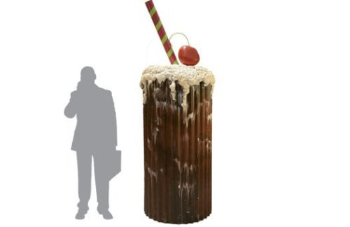 Statue; Chocolate Milkshake