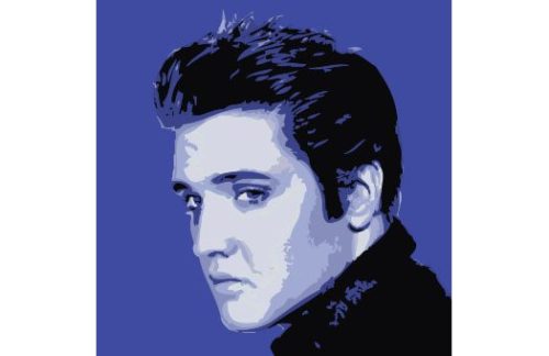 Lithograph, King of Rock, Blue