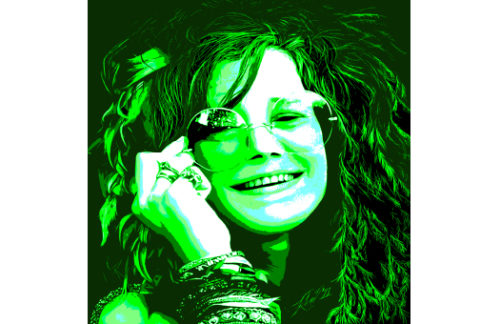 Lithograph, Janice Rock, Green