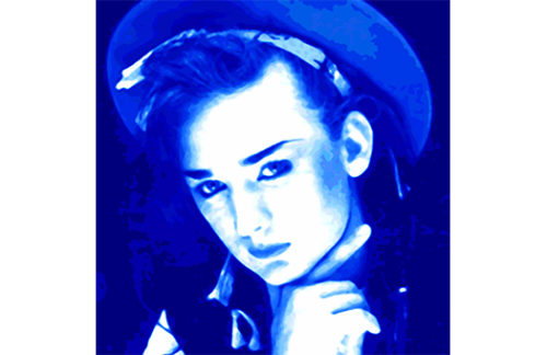 Lithograph, Pop Boy, Blue