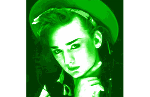 Lithograph, Pop Boy, Green