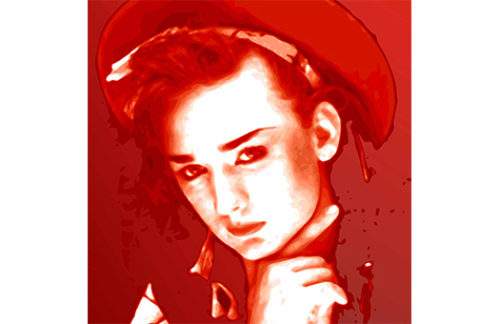 Lithograph, Pop Boy, Red