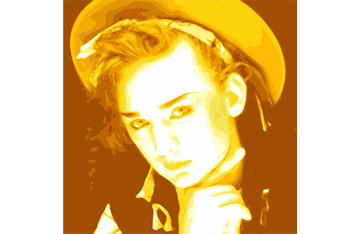 1980s lithograph BoyG Yellow