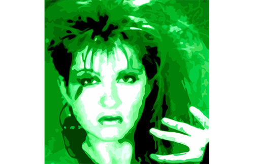 Lithograph, Cindy Pop , Green