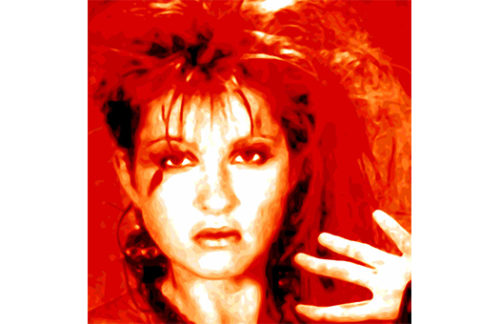 Lithograph, Cindy Pop , Red