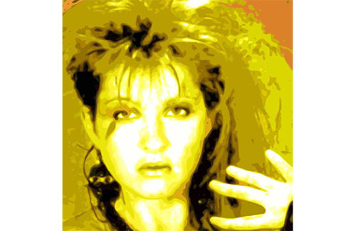 Lithograph, Cindy Pop , Yellow