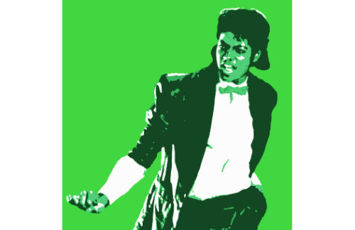 Lithograph, King of Pop, Green