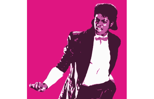 1980s lithograph MJ Magenta