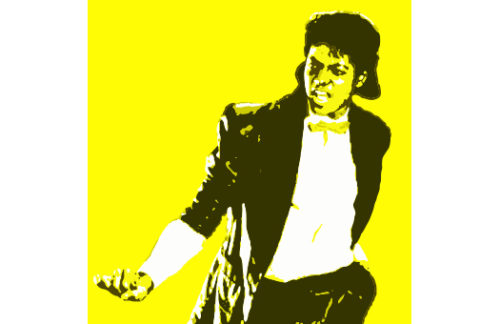 Lithograph, King of Pop, Yellow