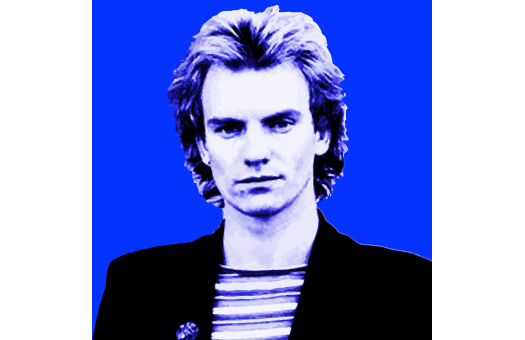 1980s lithograph Sting Blue