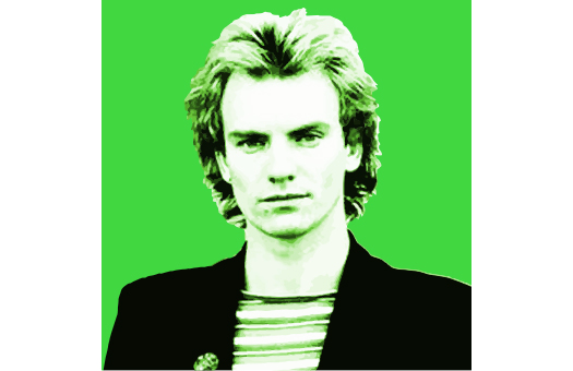 1980s lithograph Sting Green