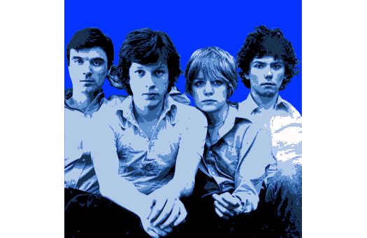 1980s lithograph TalkingHeads Blue