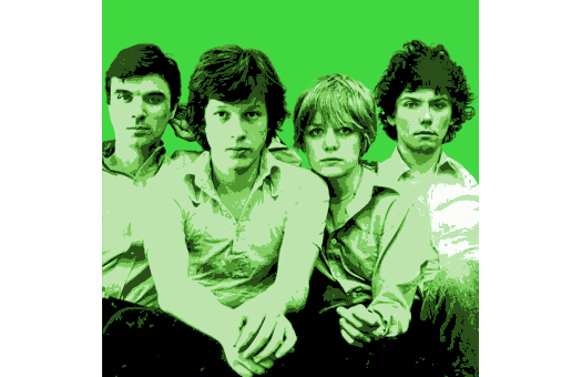 1980s lithograph TalkingHeads Green