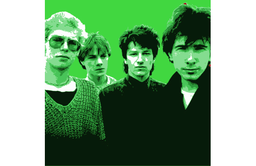 1980s lithograph U2 Green