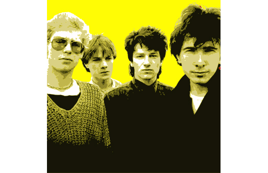 1980s lithograph U2 Yellow