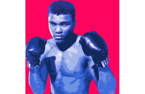 Lithograph, A Boxer, Magenta