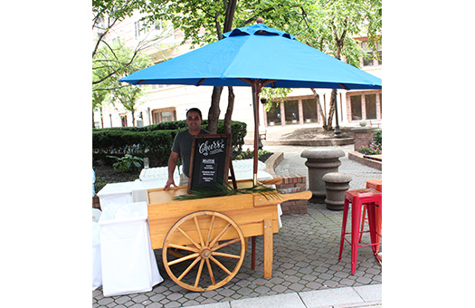Accessories Food Cart blue umbrella corcoran caterers IMG 2202 large