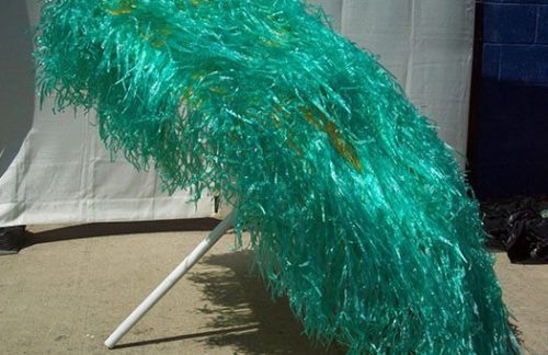 Raffia Umbrella, Green