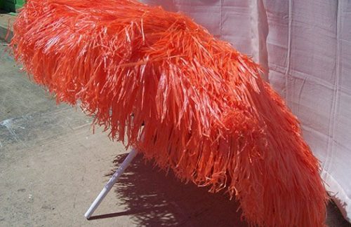 Raffia Umbrella, Orange