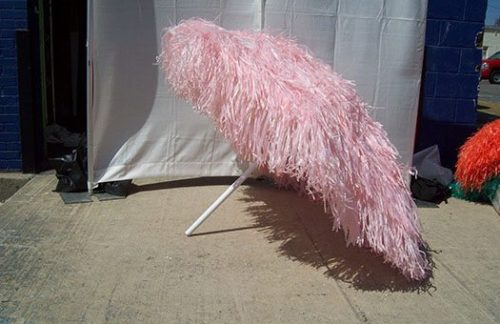 Raffia Umbrella, Pink