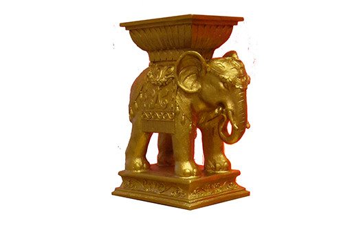 Accessories gold pedestal elephant Large