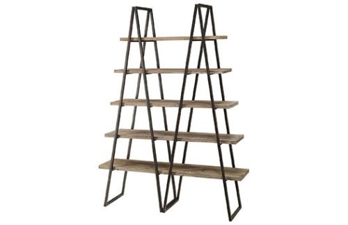 "M" Frame Weathered Oak Shelf