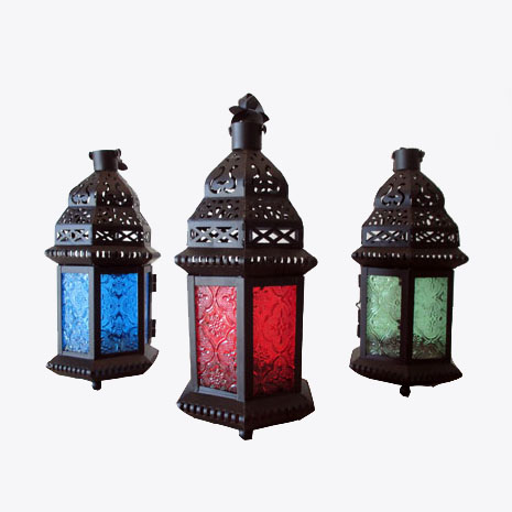 Arabian lanterns moroccan glass large