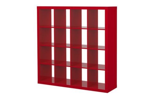 Red Bar Back Cube Shelves
