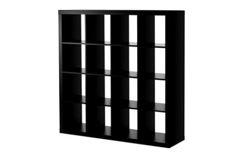 Mahogany/Black Bar Back Cube Shelves