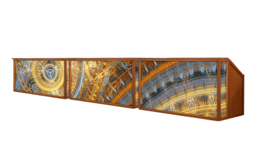 Lit Bar Trio w/ Steampunk Swirl