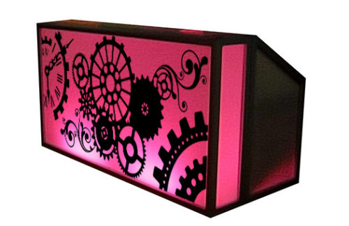 Lit Bar w/ Steampunk Gears