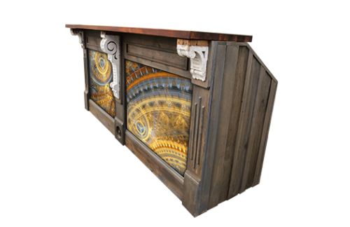 Restoration 2-Panel Classic Steampunk Swirl Bar, 8' Single