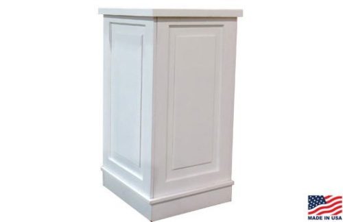 White Raised Panel Bar Pedestal