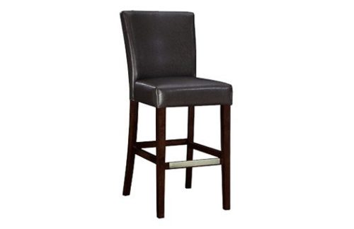 Brown Leather Regal Barstool