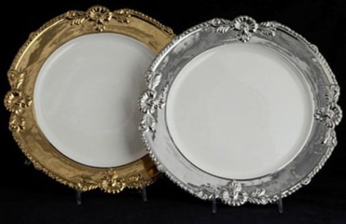 Silver Ornate Rim 12"