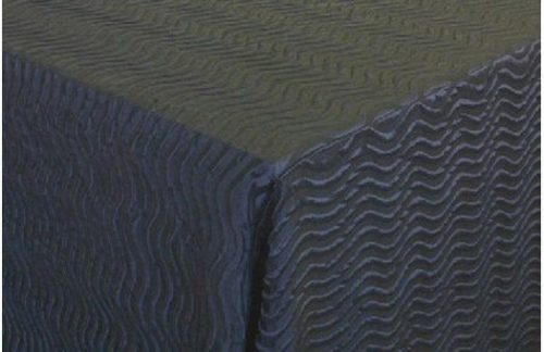 90" Square Texture, Black Wavy Stripe