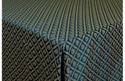 90" Square Damask, Blue Addie