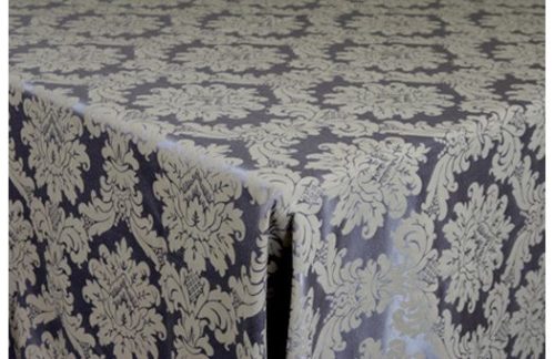 90" Square Damask, Blue Concerto