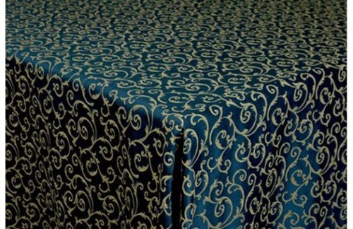 90" Square Damask, Blue Marvella