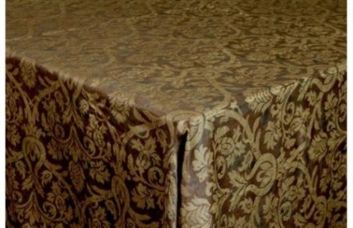 90" Square Damask, Bronze Davinci