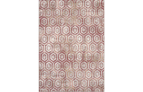 Oriental Rug, Kew, Sangria (Taupe / Red)