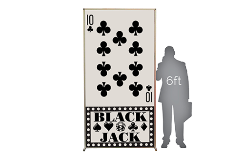 Lit Wall, Casino Playing Card, 10 of Clubs