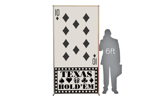 Lit Wall, Casino Playing Card, 10 of Diamonds