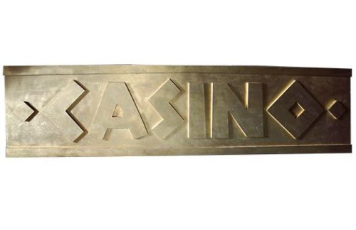 3D Gold Casino Sign