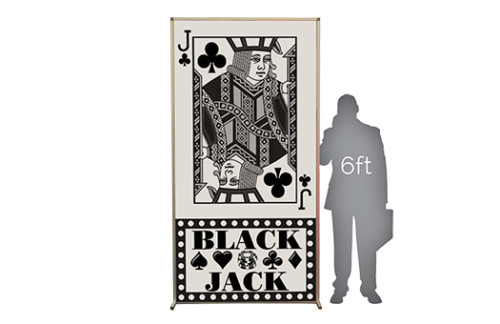 Lit Wall, Casino Playing Card, Jack of Clubs