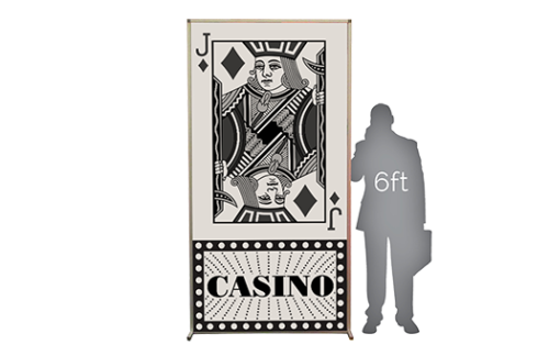 Lit Wall, Casino Playing Card, Jack of Diamonds