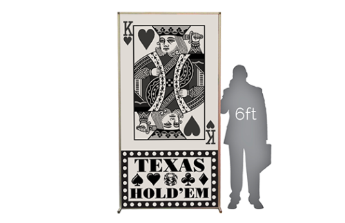 Lit Wall, Casino Playing Card, King of Hearts